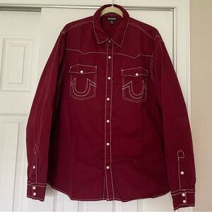 True Religion Red Western Shirt